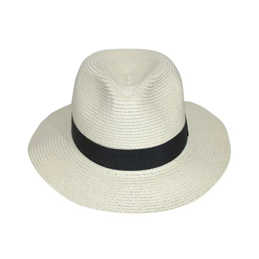 360Five Women's Fedora Hat | Clarke | Ivory /Black