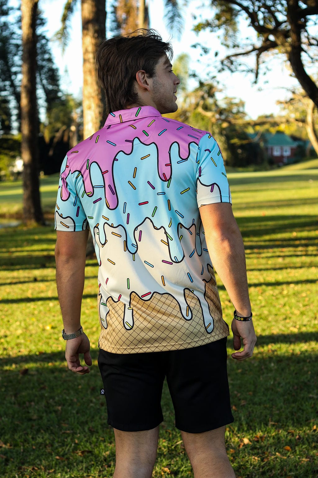 Custom Apparel Men's Funky Golf Shirt | Ice Cream Sundays