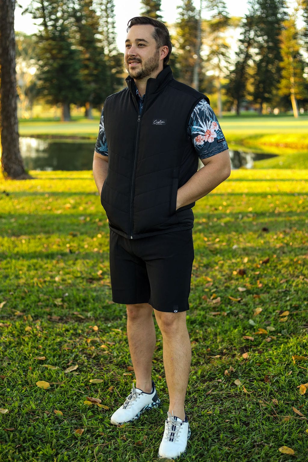 Custom Apparel Men`s Golf Jacket | Warming Puffer | Black