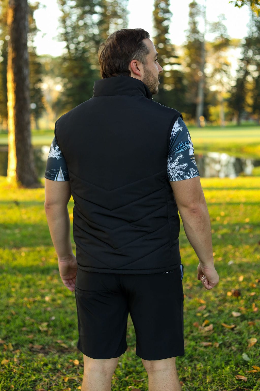Custom Apparel Men`s Golf Jacket | Warming Puffer | Black