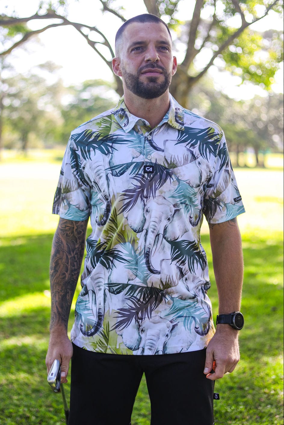 Custom Apparel Men's Funky Golf Shirt | Elephant Spirit