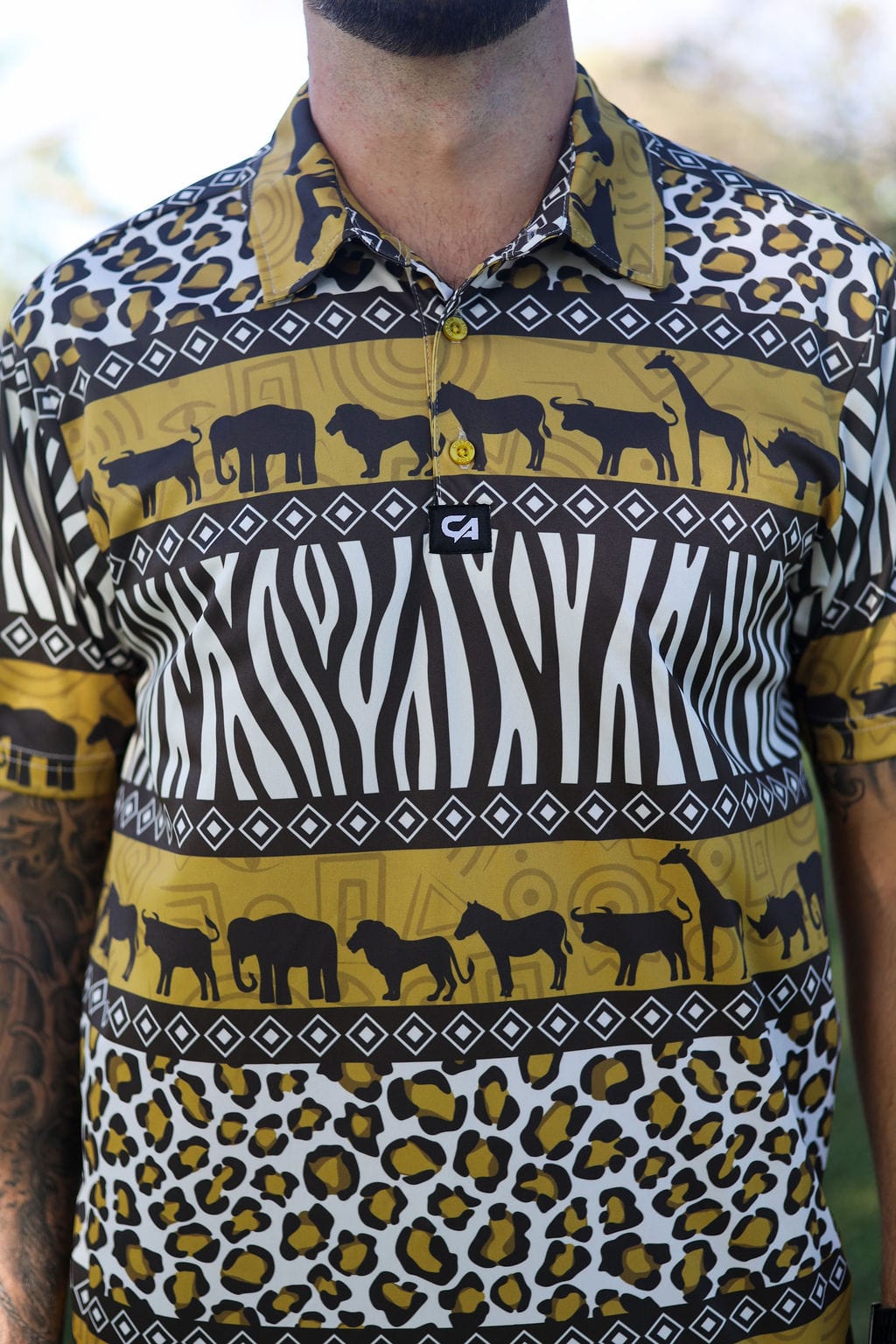 Custom Apparel Men's Funky Golf Shirt | Wild Africa