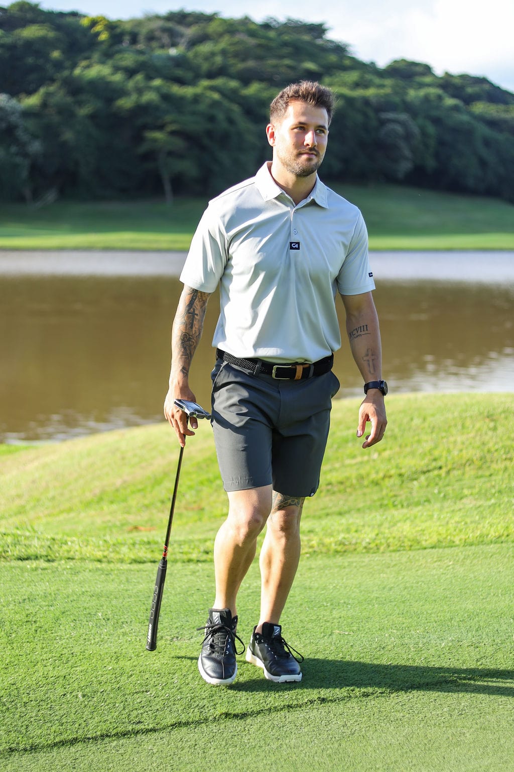 Custom Apparel Men's Golf Shorts | Pure Motion | Shadow Grey