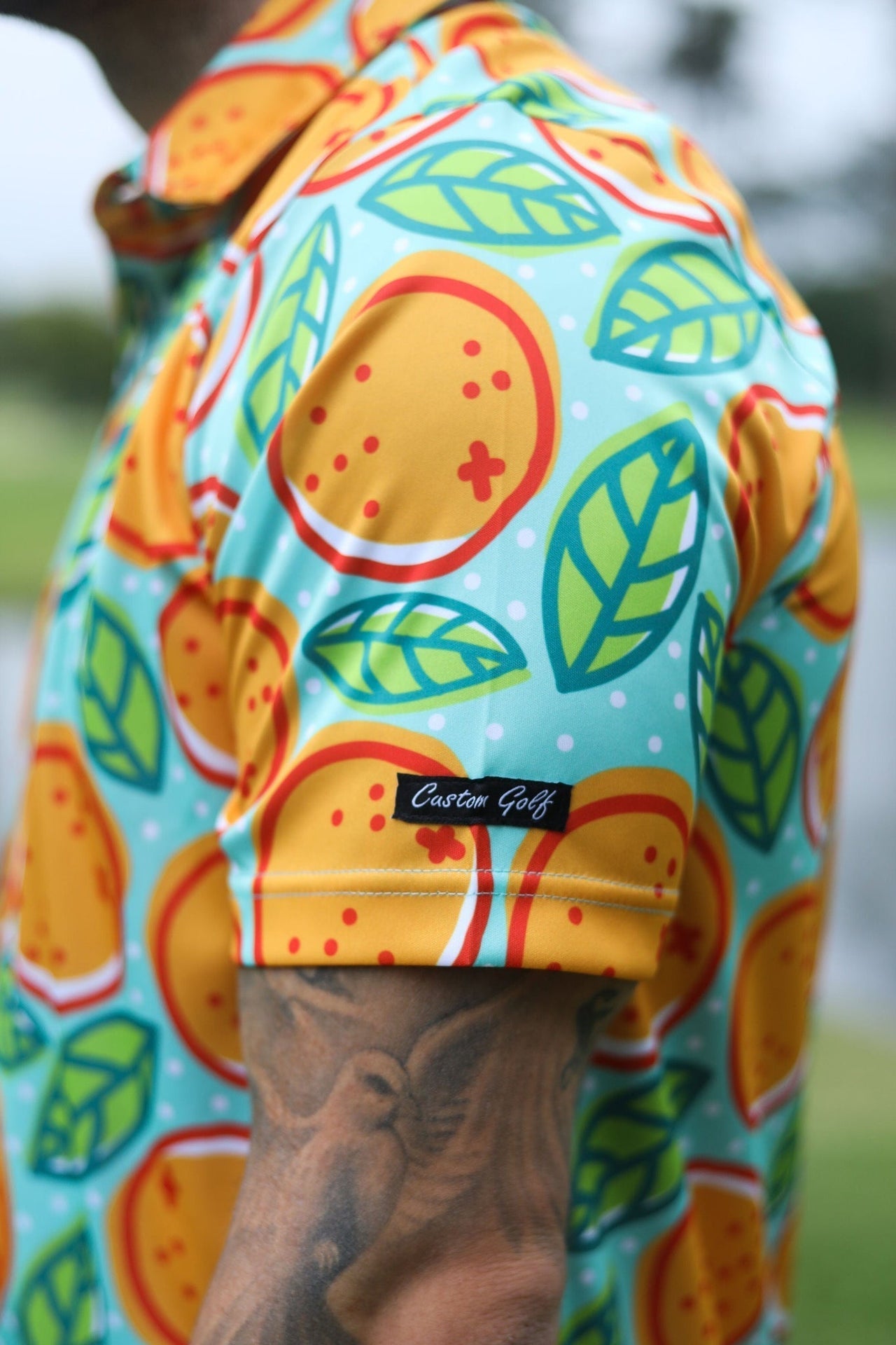 Custom Apparel Men's Golf Shirt | Premium | Orange Blossoms