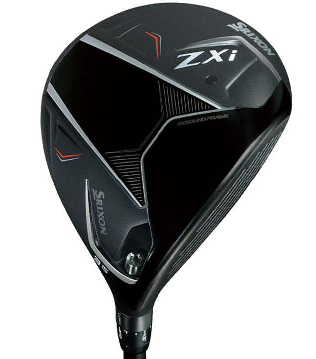 Black and silver golf club head with ’zxi’ branding.