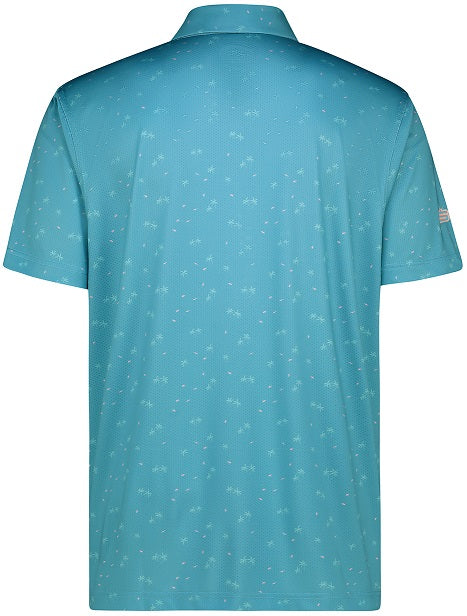 Men's Summer Vibes Dry Tech Performance Golfer Polo Shirt