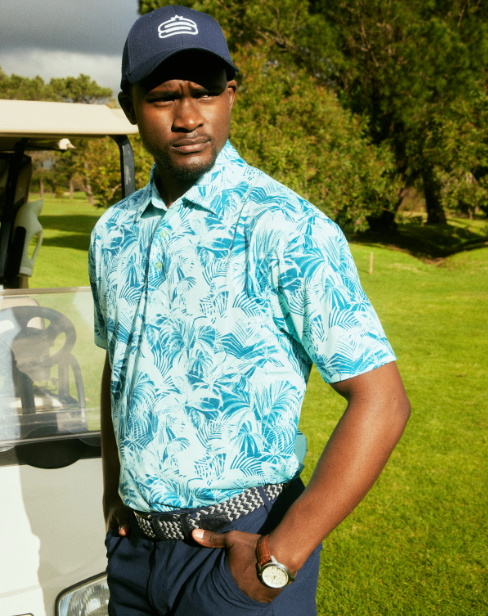 Men's Inked Palms Dry Tech Performance Golfer Polo Shirt