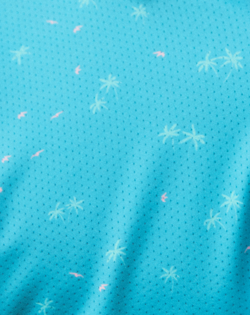 Men's Summer Vibes Dry Tech Performance Golfer Polo Shirt