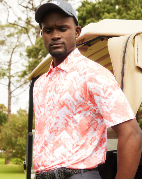 Men's Ikat Dry Tech Performance Golfer Polo Shirt