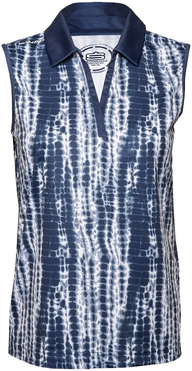 Women's Shibori S/Less Golfer Polo Shirt