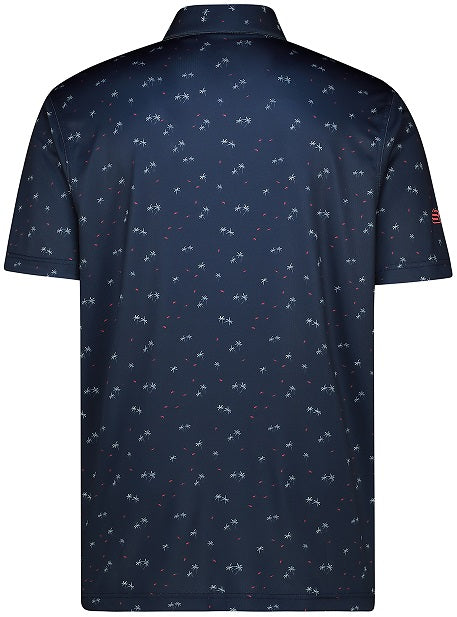 Men's Summer Vibes Dry Tech Performance Golfer Polo Shirt