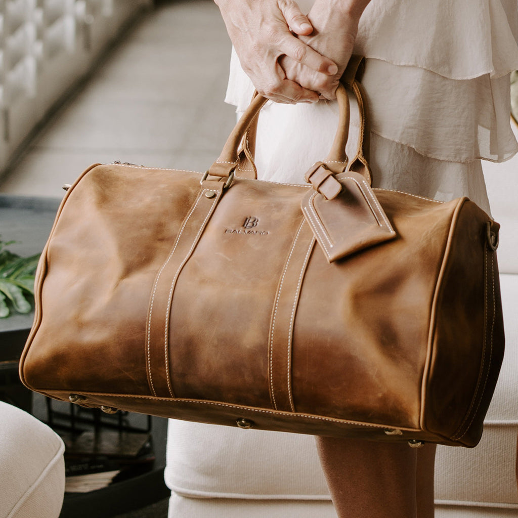 Balvaro Vintage Leather Urban Travel Bag