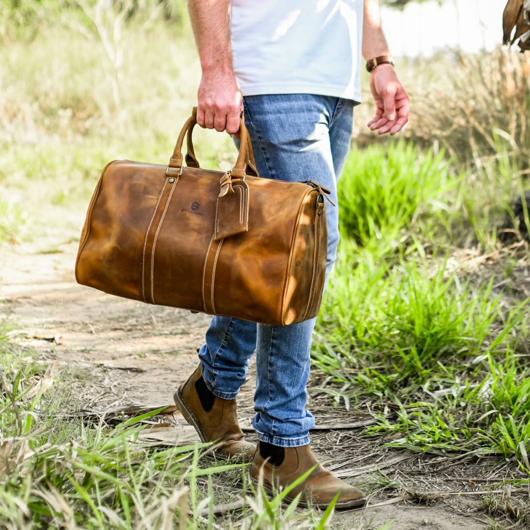 Balvaro Vintage Leather Urban Travel Bag