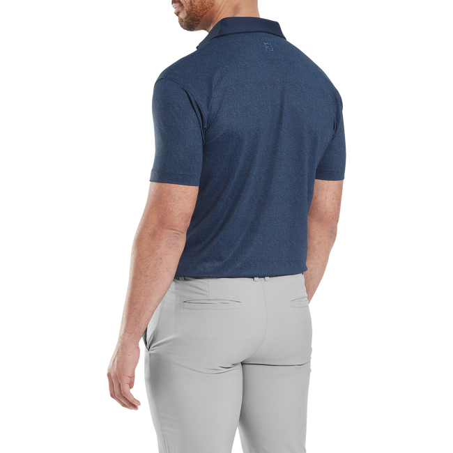 Footjoy Men`s Golf Shirt | EU Etched Texture Print LSL