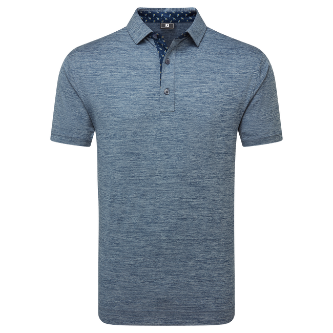Footjoy Men`s Golf Shirt | EU Heather Lisle | Navy