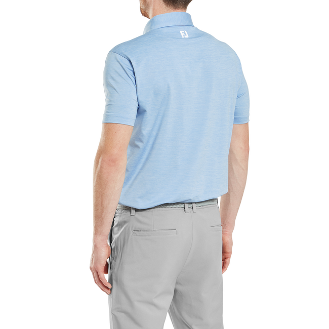 Footjoy Men`s Golf Shirt | EU Heather Lisle | Blue Jay