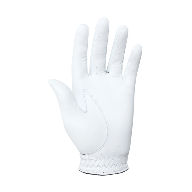 White nike golf glove with swoosh logo on thumb