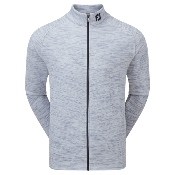 Footjoy heathered gray zip-up golf jacket.