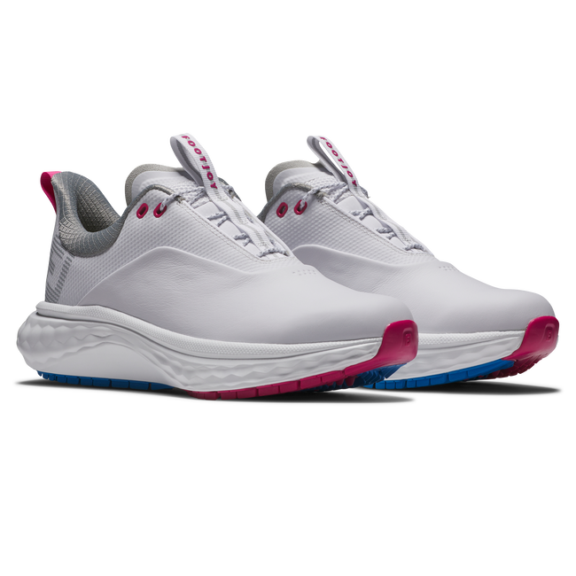 Footjoy Women`s Golf Shoes | Quantum | White/Blue/Pink