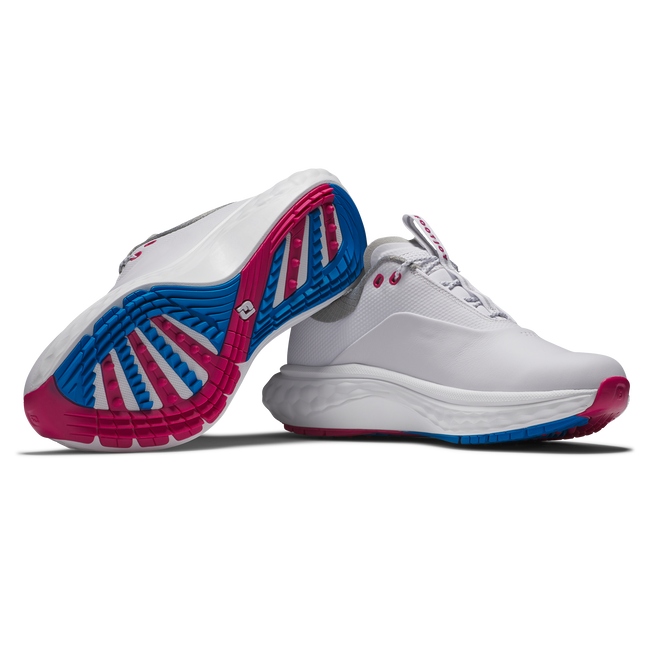 Footjoy Women`s Golf Shoes | Quantum | White/Blue/Pink