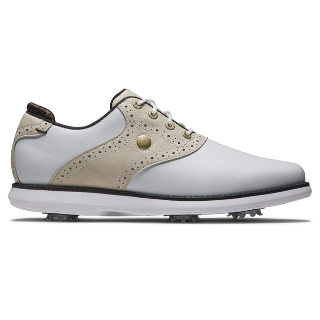 Footjoy Women's Golf Shoes | Traditions | White/Tan/Black