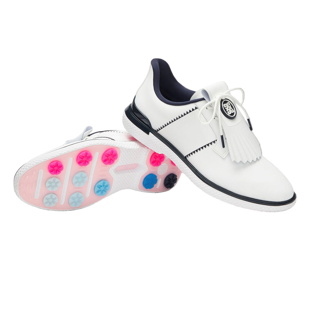 G/Fore Women`s Golf Shoe | Gallivanter Saddle Stripe | Snow/Twilight