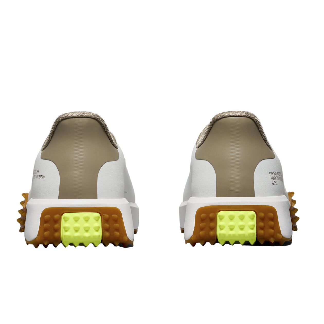 G/Fore Men`s Golf Shoe | G112 Leather | White/Beige/Nylon Yellow