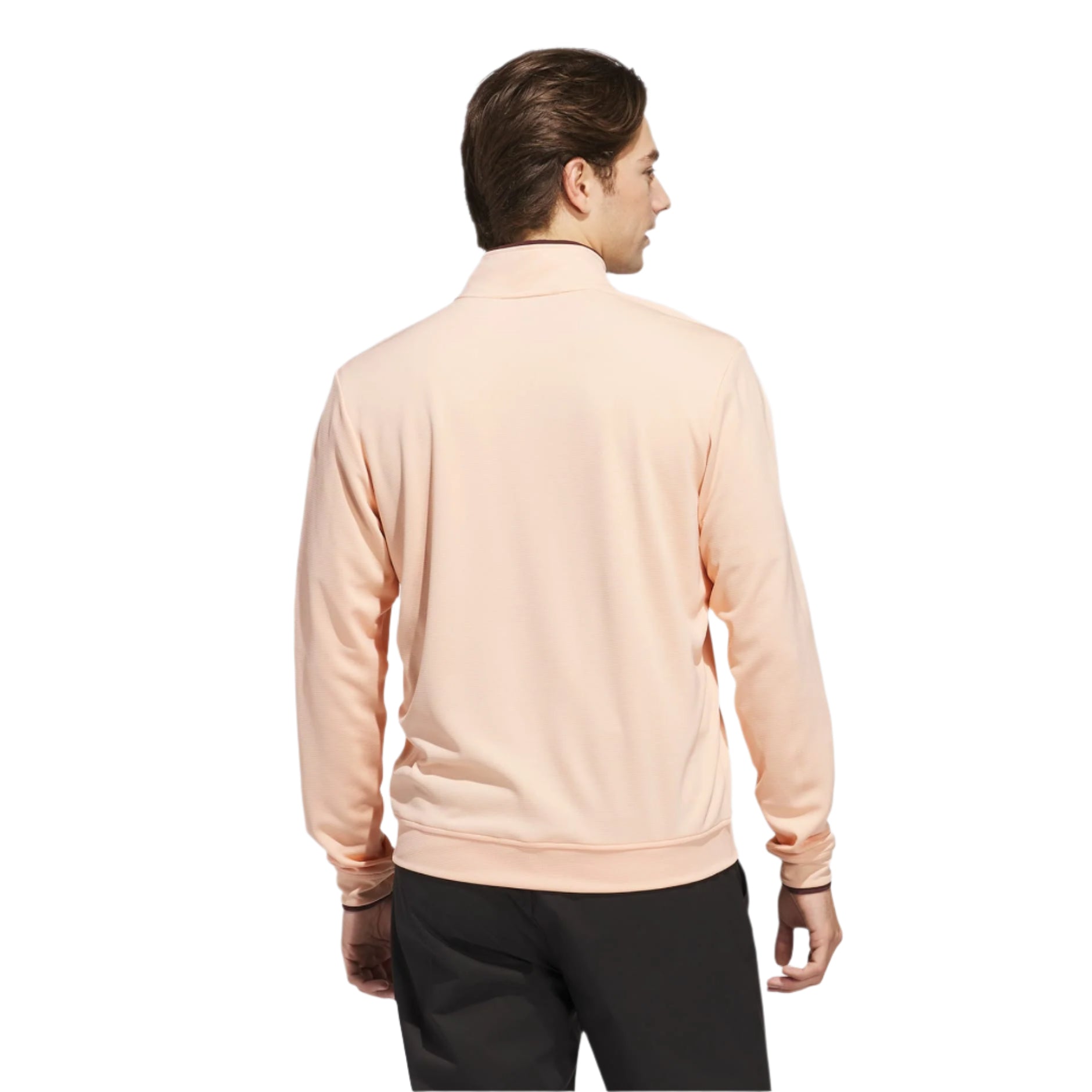 Adidas Men's Golf Sweatshirt | Performance Core | Quarter Zip | Peach/Black