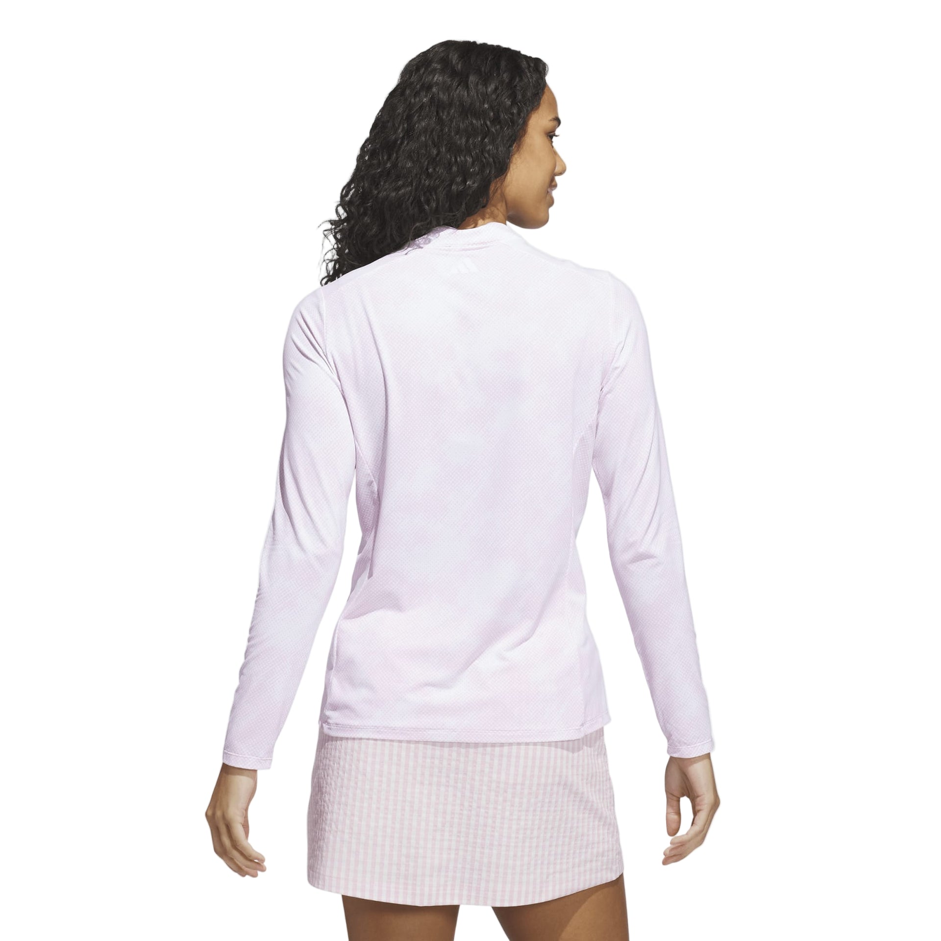 Adidas Women's Jersey | Printed  Polo Quarter Zip | Pink
