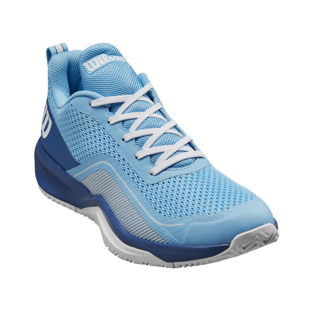 Wilson Padel Footwear | Ladies Rush Pro Lite Bonnie Blue / Deja Vu Blue / White