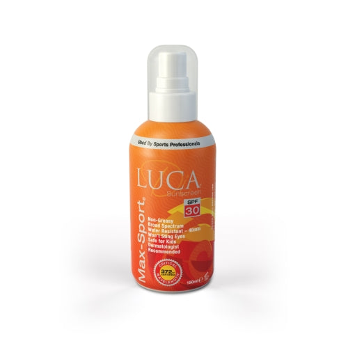 Luca maxsport spf 30 sun protection spray.