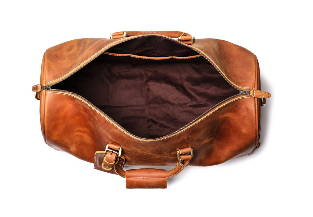 Balvaro Vintage Leather Duffel Bag
