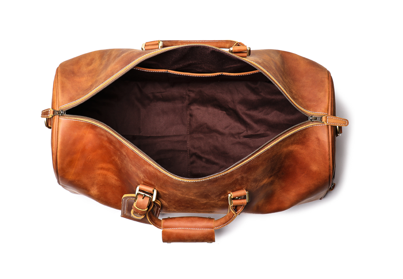 Balvaro Vintage Leather Duffel Bag
