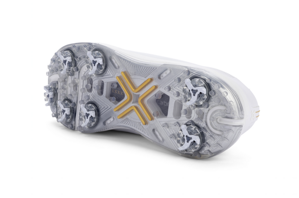 Payntr Men`s Golf Shoes | 87 SC | White/Black