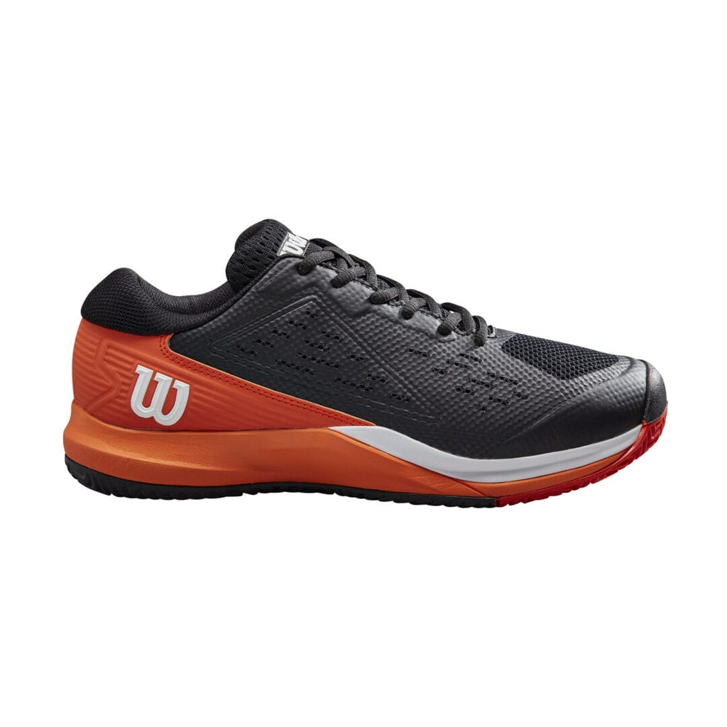 Wilson Mens Footwear | Rush Pro Ace Black / Vermillion
