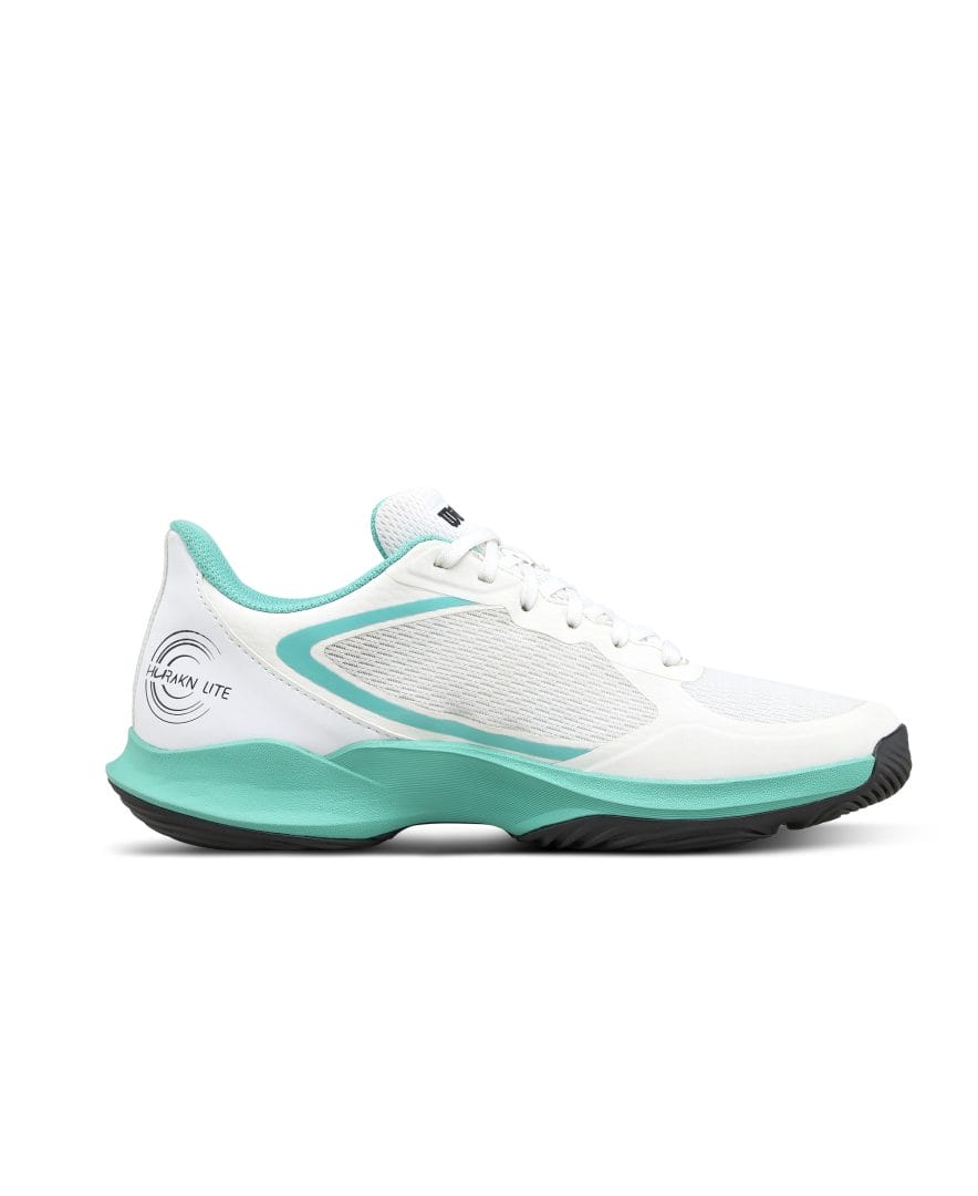 Wilson Padel Footwear | Ladies Hurakn Lite White / Turquoise / Black