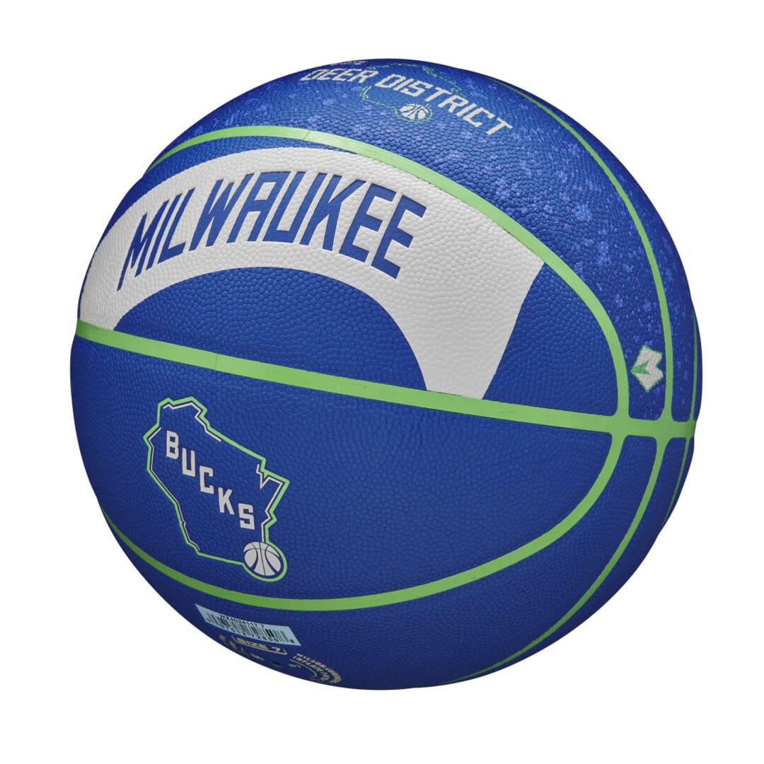 Wilson Team Sports | Basketball | NBA Basketball NBA Team City Collector Mil Bucks Size 7 TS085