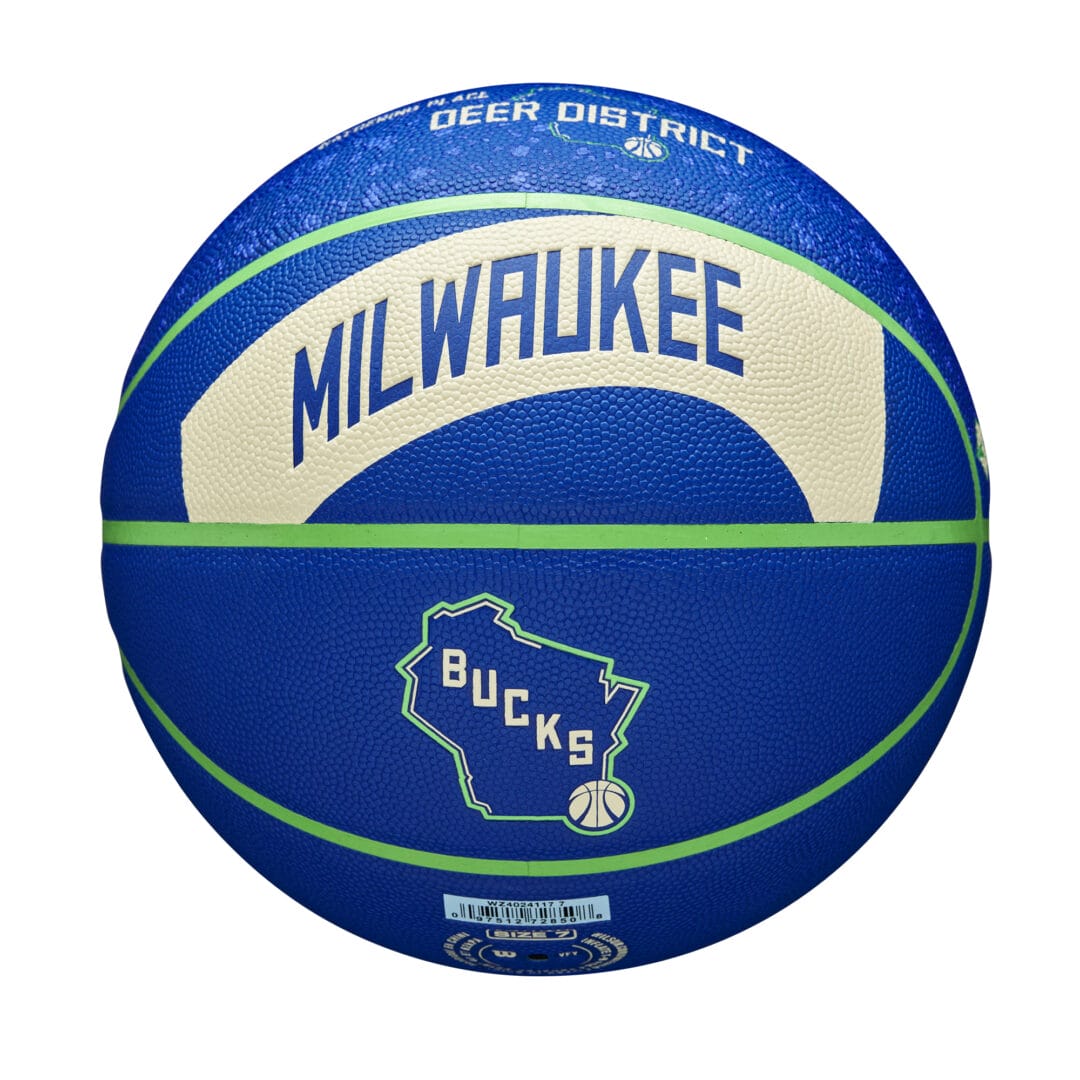 Wilson Team Sports | Basketball | NBA Basketball NBA Team City Collector Mil Bucks Size 7 TS085