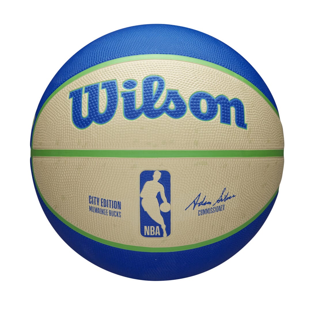 Wilson Team Sports | Basketball | NBA Basketball NBA Team City Edition Mil Bucks Size 7 TS093