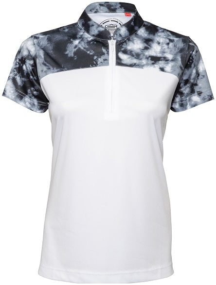 Swagg Women's Tie-Dye Short Sleeve Golfer Polo Shirt