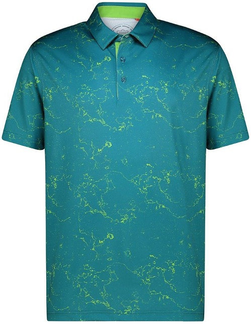 Men's Marbled Dry Tech Performance Golfer Polo Shirt