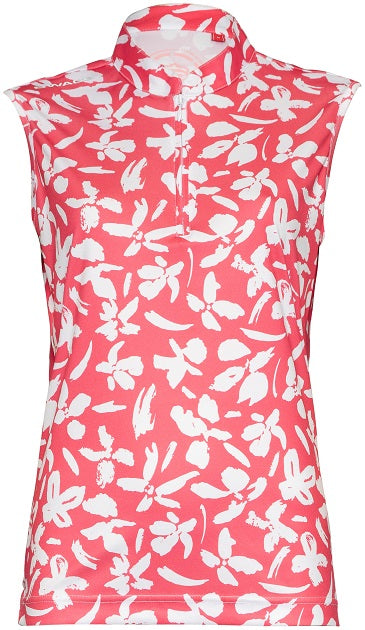 Swagg Women's Bloom Sleeveless Golfer Polo Shirt