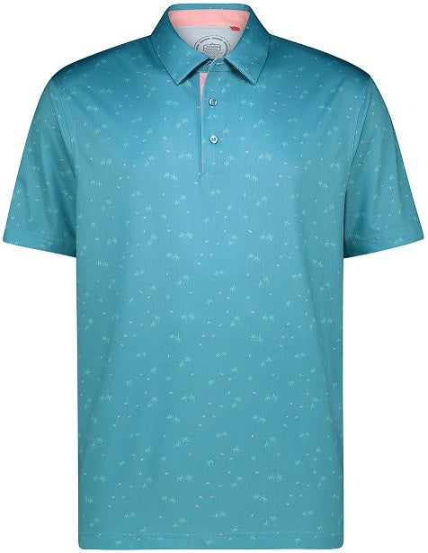 Men's Summer Vibes Dry Tech Performance Golfer Polo Shirt