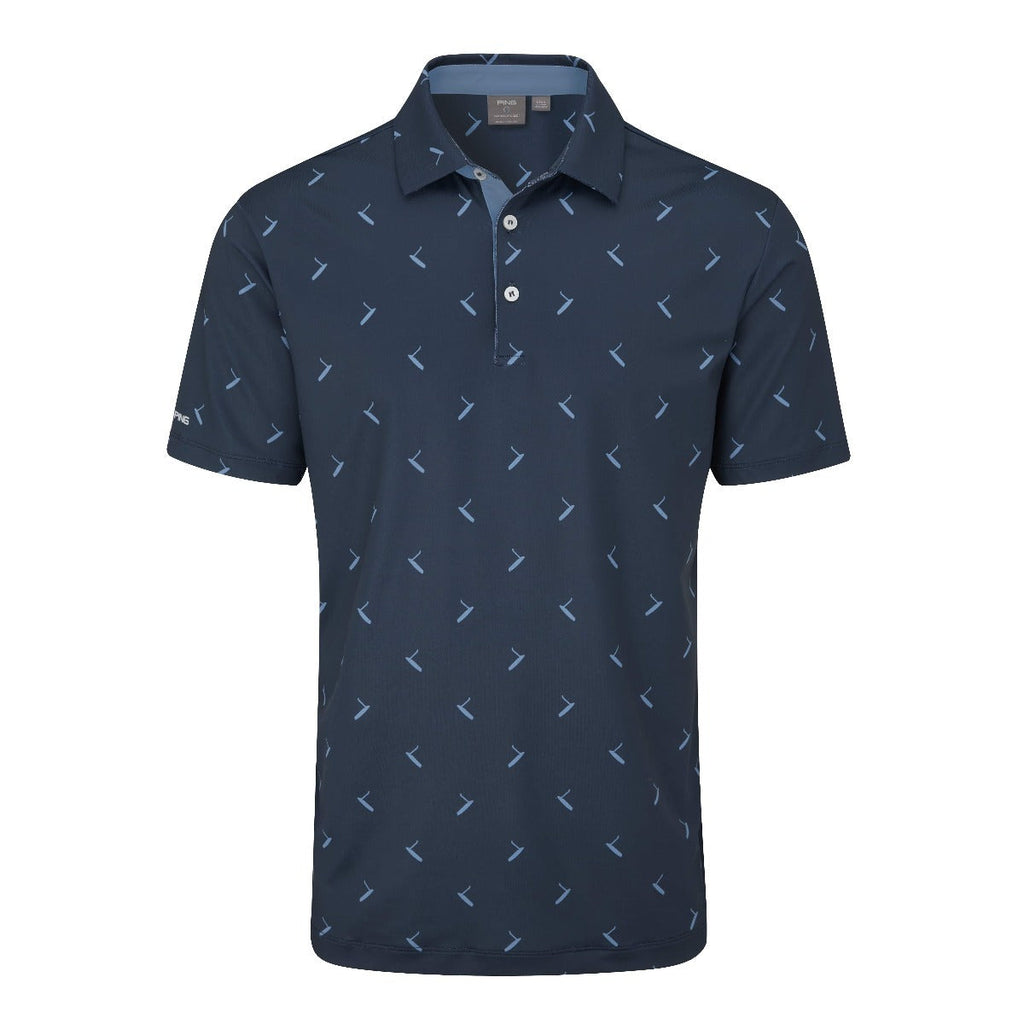Ping Men's Golf Shirts | Gold Putter Polo | Navy