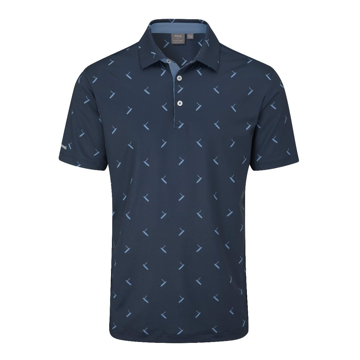Ping Men's Golf Shirts | Gold Putter Polo | Navy