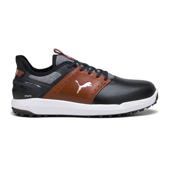 Puma Men's Golf Shoes | Ignite Elevate Crafted | Black/Dusty Tan