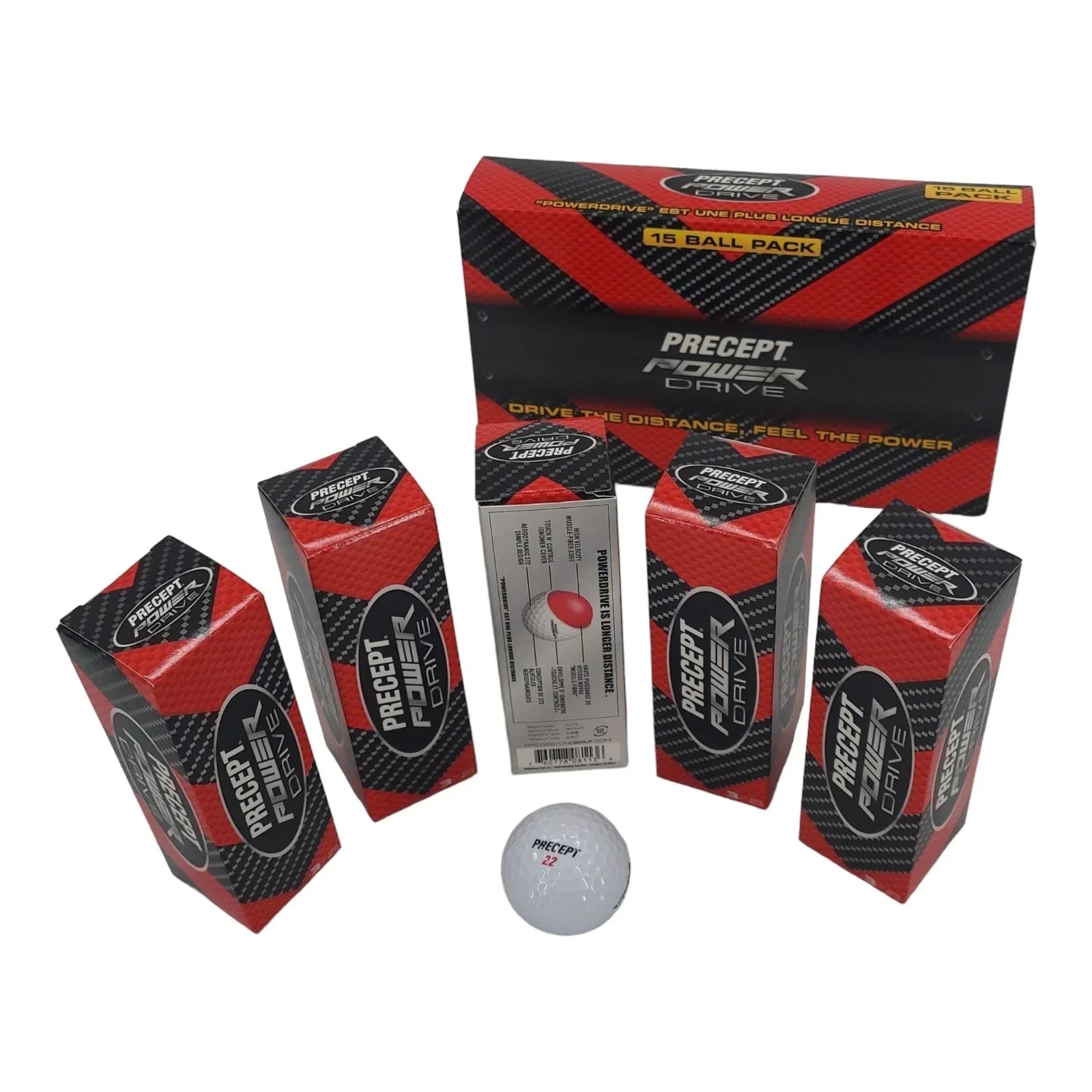 Bridgestone Golf Balls | Power Drive 15-Ball Pack | White