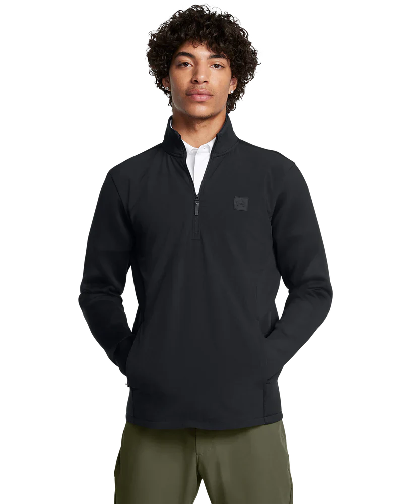 Under Armour Men's Golf Jacket | Drive Pro Storm | Hybrid Half Zip | Black