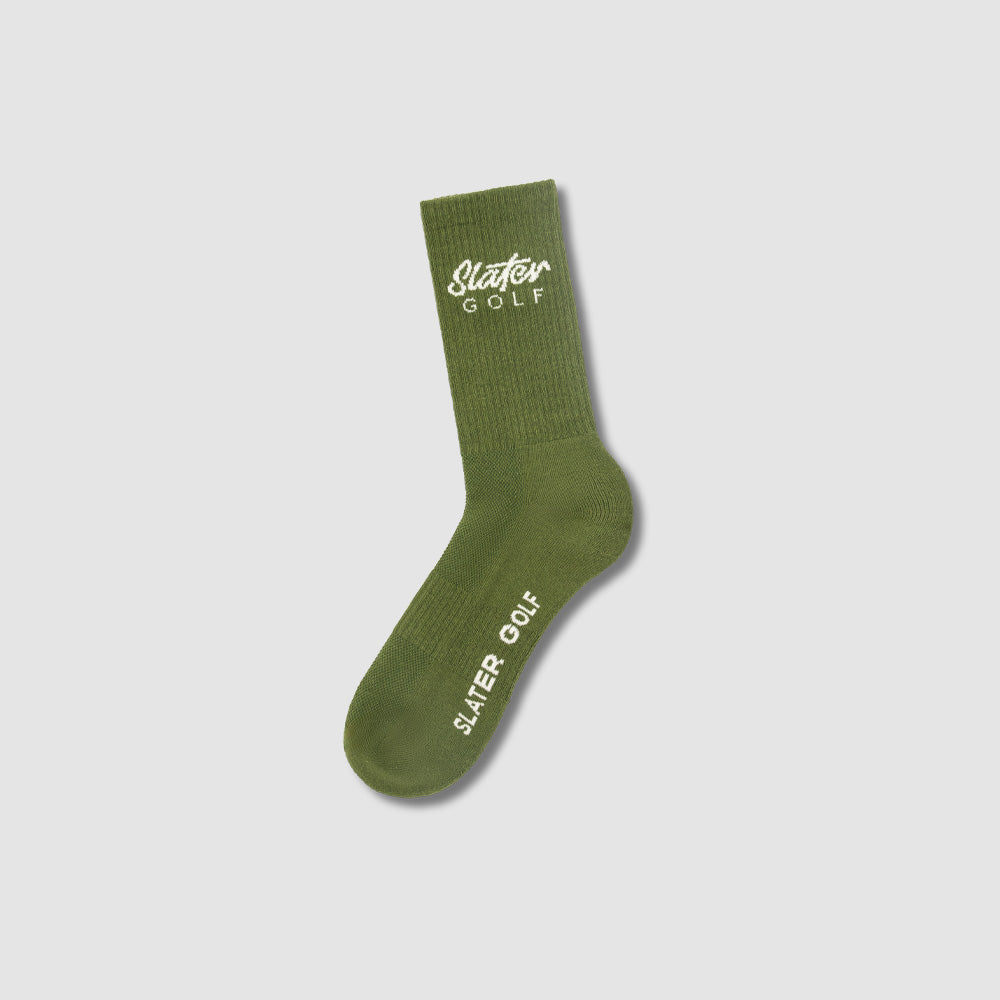 Slater Golf | Men's Crew Sock Pair | Watercress