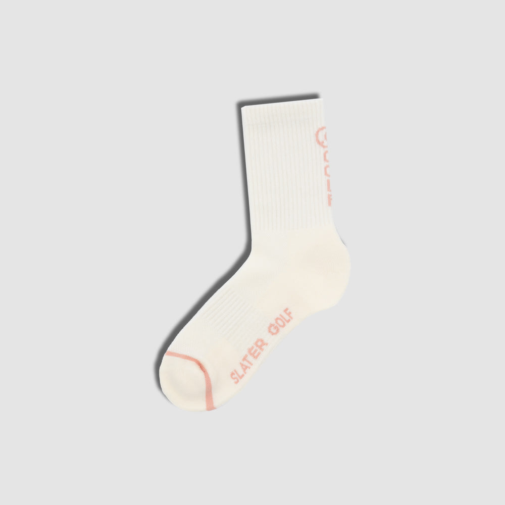 Slater Golf | Women's Crew Sock Pair | Cannoli Cream